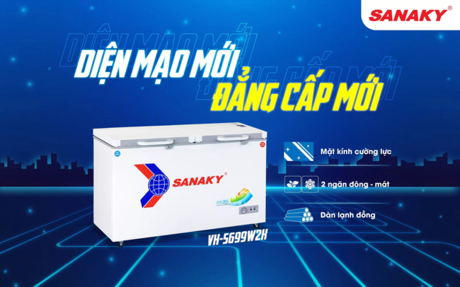 Tính năng nổi bật của tủ đông Sanaky VH-5699W2K 365 lít 2 ngăn đông mát