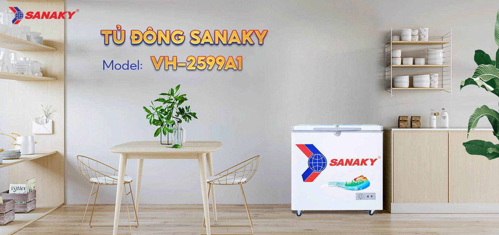 Tủ đông sanaky VH-2599A1 chính hãng giá tốt